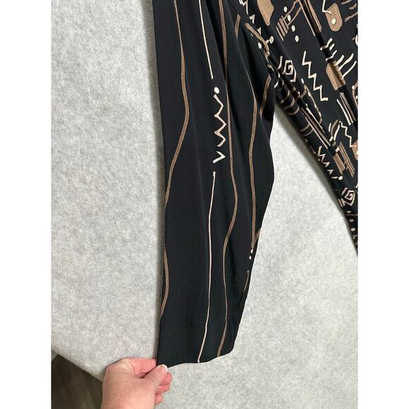 Chicos Design Vintage‎ Sz S Aztek Tribal Tunic Blouse Button Up Western Abstract - Picture 10 of 14